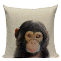 Axyaa Animal Series Cushion Cover: Tiger Elephant Monkey Pillow Cover Home Decor