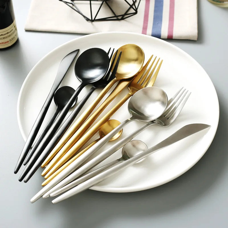 Axya Stainless Steel Cutlery Set - High-grade Western Steak Dinnerware