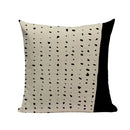 Axyaa Geometric Wave Dots Line Spring Cushion Cover - Black White - Custom Home Decor Pillow Cover