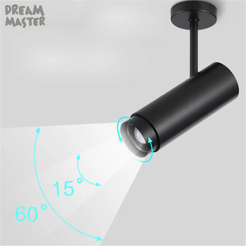 Axyaa LED Track Spotlights 5/7/10/15/20W - Zoom Adjustable Rail Lamp - Modern Art Deco