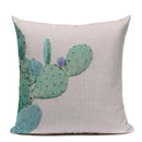 Axyaa Yellow Cactus Watercolor Cushion Cover Farmhouse Decor Pillowcase