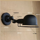 Axyaa Vintage Black Iron Wrought Wall Light Loft Industrial Sconce