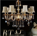 Axyaa Champagne Gold Crystal Bedroom Pendant Chandelier