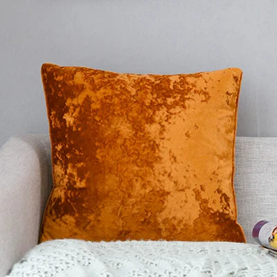 Axyaa Plush Fringed Soft Pillow Cover 50x50cm Solid Cushion for Home Decor