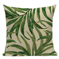 Axyaa Tropical Leaves Pillowcases - Rainforest Style Plant Cushion Covers