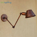 Axyaa Vintage Industrial Swing Arm Wall Lamp Adjustable E27 Home Wall Light