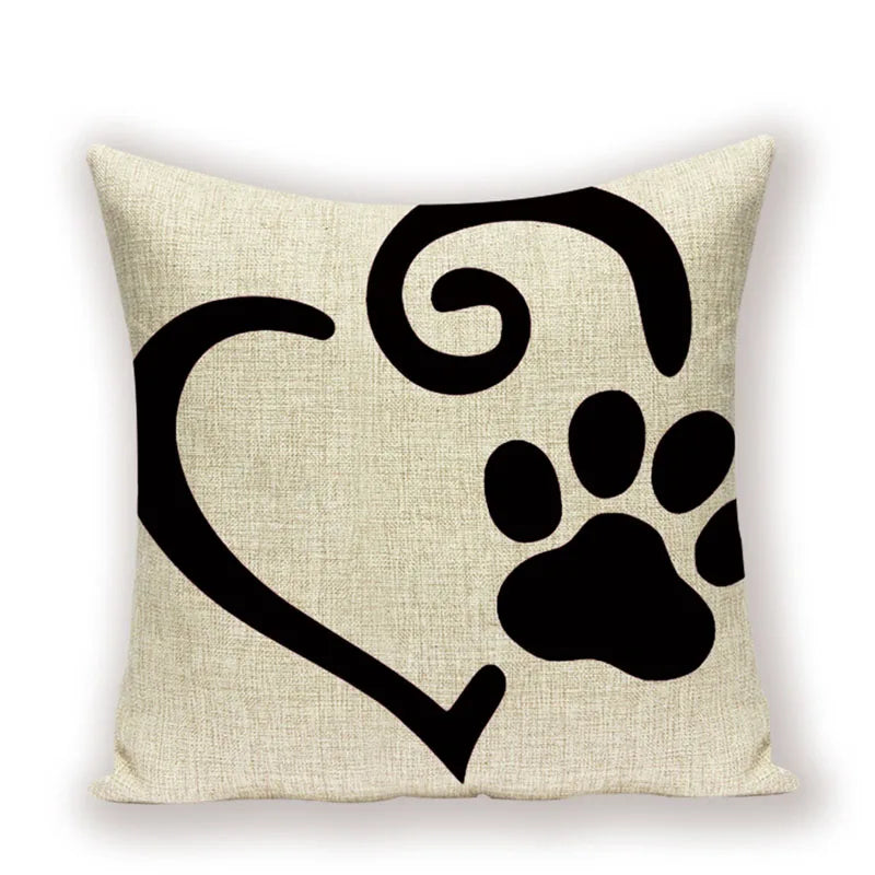 Dachshund Linen Pillow Cover for Sofa Decor Axyaa Home Decorative Cushion Case