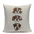 Axyaa Pug Dog Square Cushion Cover 45x45cm Home Decor