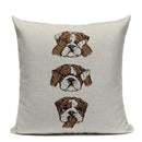 Axyaa Pug Dog Square Cushion Cover 45x45cm Home Decor