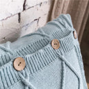 Axyaa Double Cable Knit Diamond Pillow Cover Set