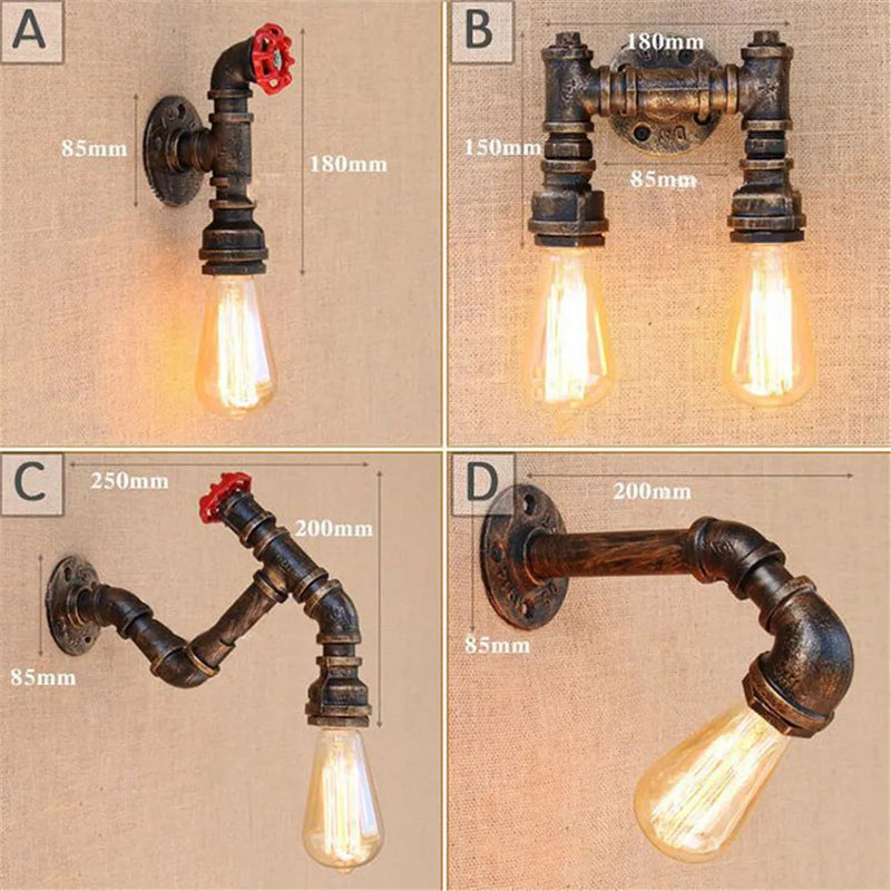 Axyaa Industrial Edison Bulb Wall Sconces for Home Lighting