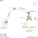 Axyaa Industrial Long Arm LED Wall Lamp for Bedroom & Living Room