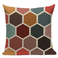Axyaa Geometric Linen Cushion Cover Multicolour Decorative Pillow for Home Sofa