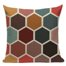 Axyaa Geometric Linen Cushion Cover Multicolour Decorative Pillow for Home Sofa