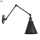 Axyaa Industrial Swing Arm Wall Lamp Sconce Vintage Retro Edison LED Wall Light