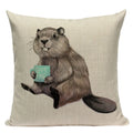 Axyaa Cute Animal Cartoon Home Decor Cushions - Golden Retriever & Koala Pillows