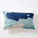 Axyaa Pink Blue Abstract Geometric Cotton Cushion Cover 45x45cm