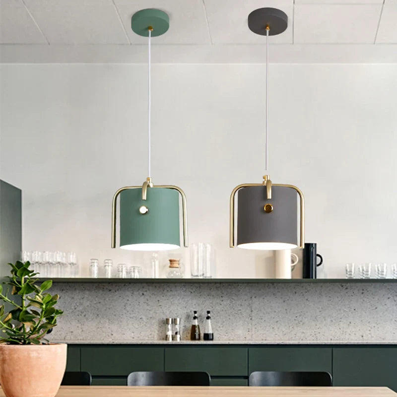 Axyaa Wood Pendant Lights Nordic Design LED Fixture Kitchen Island Bar Decor E27