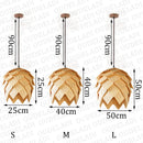 Axya Oak Pine Cone Pendant Lights Handmade Smart Puzzle Fixtures for Modern Art