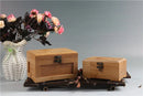 Axya Bamboo Business Card & Jewelry Storage Box, Cotton Swab Holder & Key Organizer