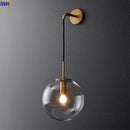 Axyaa Nordic Glass Ball LED Wall Lamp for Modern American Retro Style