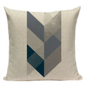 Axyaa Farmhouse Geometric Cushion Covers in Green and White