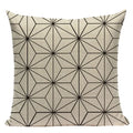 Axyaa Geometric Linen Cushion Cover 45x45cm - High Quality Decor Pillow
