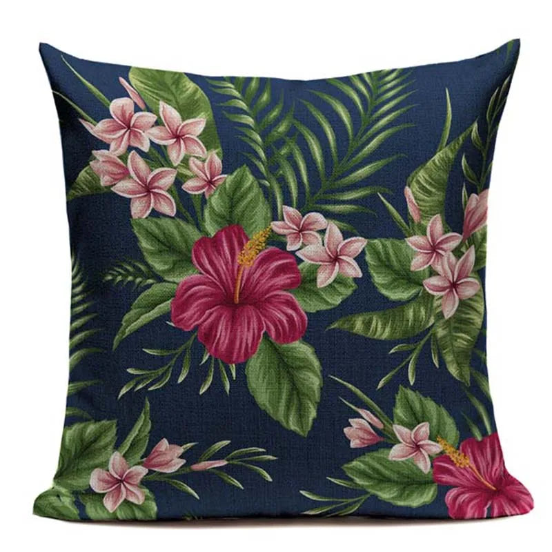 Axyaa Tropical Plant Banana Leaf Throw Pillow Cover for High Quality Home Decor