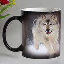 Axyaa Wolf Heat Sensitive Coffee Mug - 11oz Magic Color Changing Tea Cup