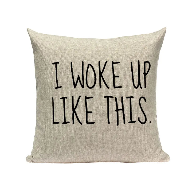 Axyaa Love Letter Cushion Cover Decorative Pillows Sofa Car Home Decor Linen Throw Pillow Case