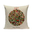 Axyaa Christmas Santa Claus Cushion Cover 45X45cm Deer Pillow Cases Kids Gift