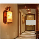 Axyaa Retro Antique Wood Wall Lamp Sconce for Stair Aisle Bedroom Cafe