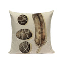 Axyaa Cotton Linen Feather Cushion Cover for Home Decor