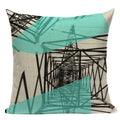 Geometric Meditation Decorative Throw Pillow Cover Axyaa Black White Linen Square Case