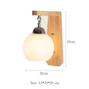 Axyaa Nordic Glass Shade Sconce Wall Light Home Bedside LED Fixture