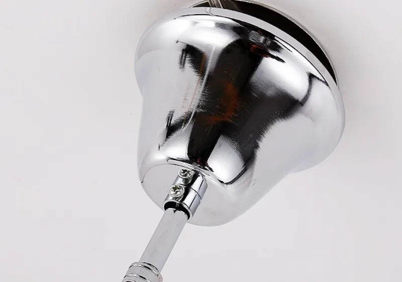 Axyaa Silver Aluminum Chain Chandelier Pendant Lamp