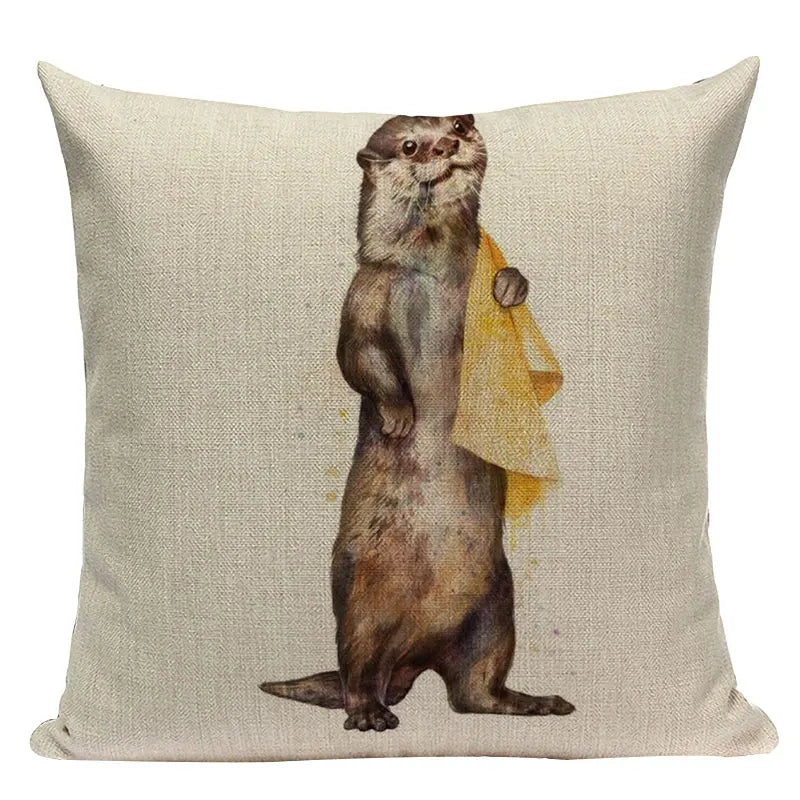 Axyaa Cute Animal Cartoon Home Decor Cushions - Golden Retriever & Koala Pillows
