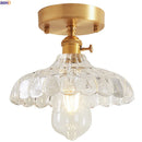 Axyaa Nordic Glass Copper LED Ceiling Light Vintage Ceiling LampIKEA