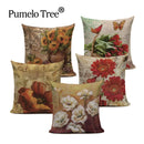 Retro Flower Cushion Cover - Axyaa Brand - Home Decor Luxury Pillows