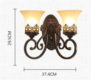 Axyaa Vintage Retro Metal Glass Wall Sconce Classic Light Fixture Lighting