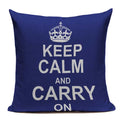 Axyaa Crown Design Cotton Linen Blended Cushion Cover - King Queen Letter Pillowcase