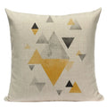 Nordic Geometric Deer Cushion Cover - Axyaa Yellow Heart Throw Pillow Case