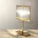 Axyaa Modern Crystal Table Lamp Gold LED Lighting for Bedroom Living Room