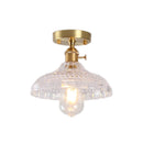 Axyaa Nordic Glass Copper LED Ceiling Light Vintage Ceiling Lamp