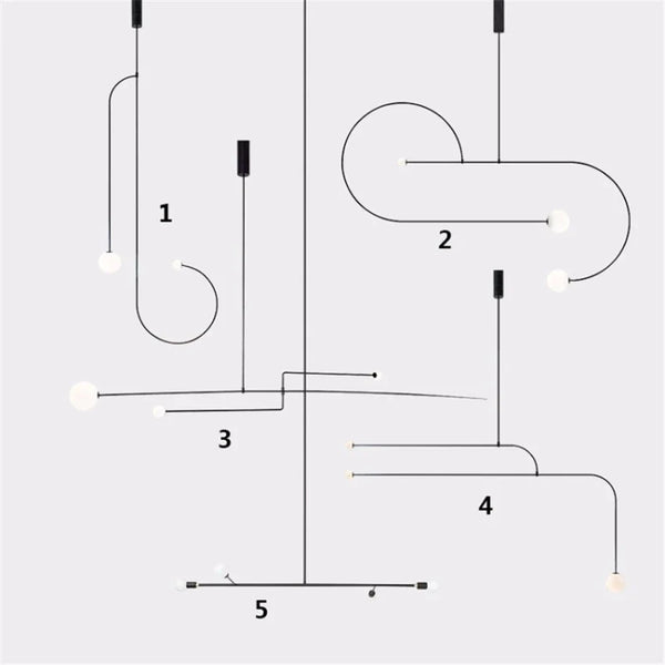 Axyaa Modern Iron Geometric LED Chandelier for Bedroom Living Room Restaurant