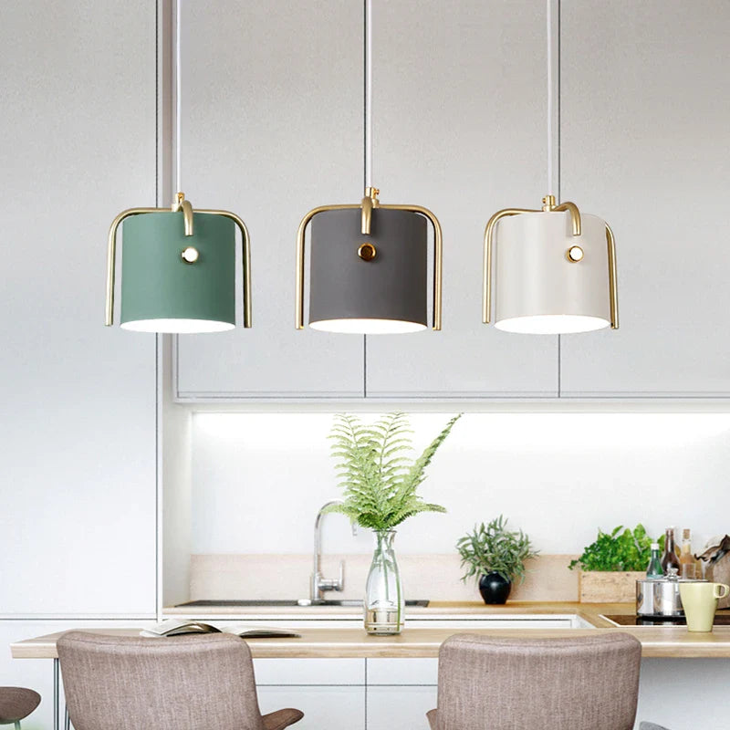 Axyaa Wood Pendant Lights Nordic Design LED Fixture Kitchen Island Bar Decor E27