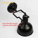 Axyaa Industrial Vintage Wall Light Iron Sconce, Adjustable Bracket, E27, CE Certified, 60W