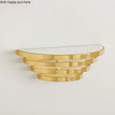 Axya Gold Glass Mirror Wall Shelf Nordic Style Creative Decoration