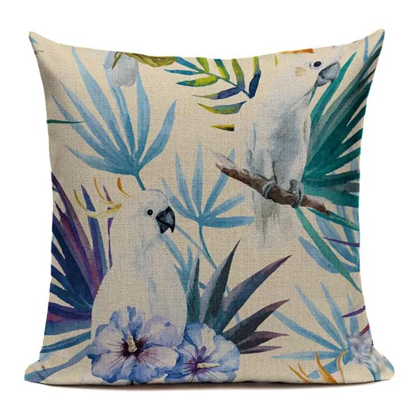 Axyaa Tropical Plant Banana Leaf Throw Pillow Cover for High Quality Home Decor
