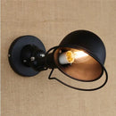 Axyaa Vintage Black Iron Wrought Wall Light Loft Industrial Sconce